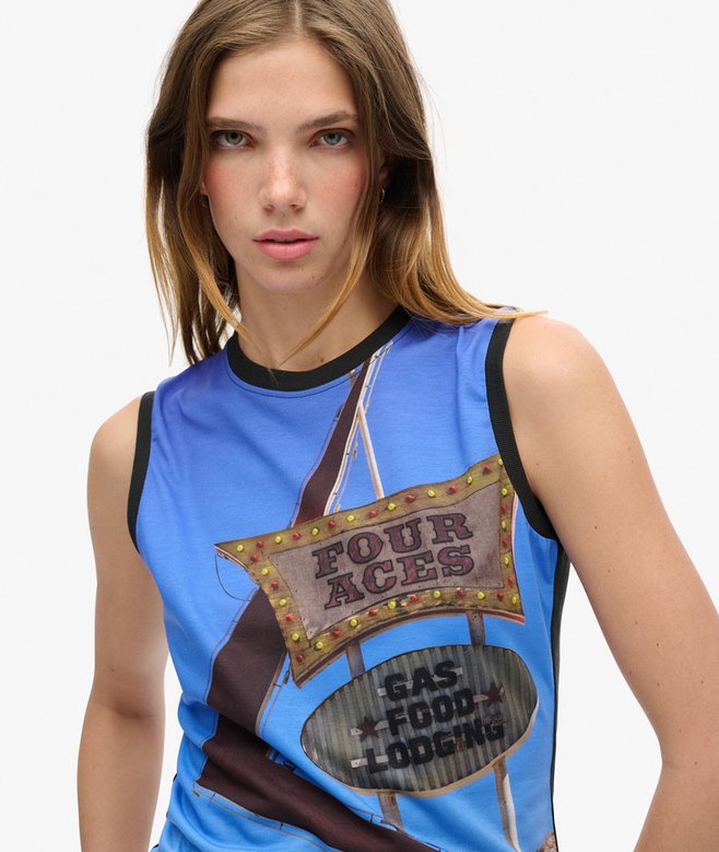 Sub Print Vest Top