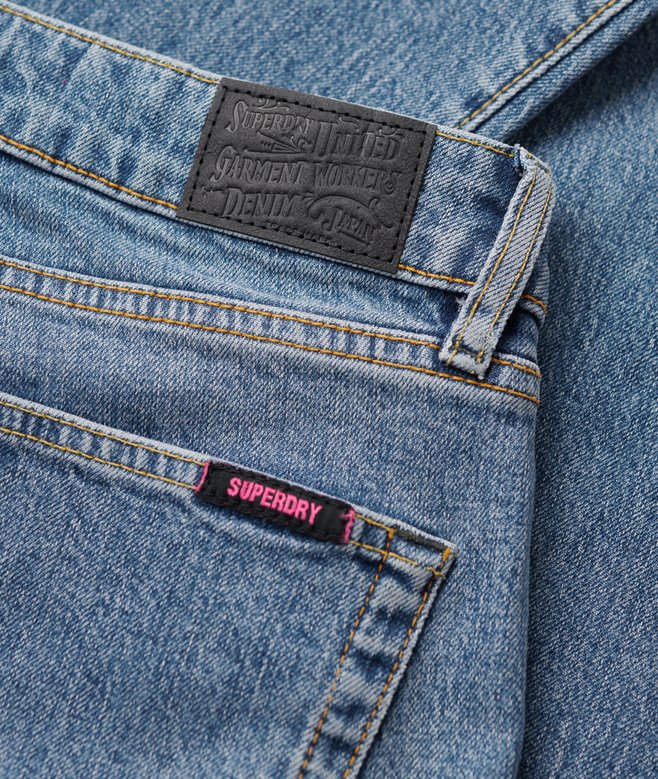 Vintage Mid Rise Slim Flare Jeans
