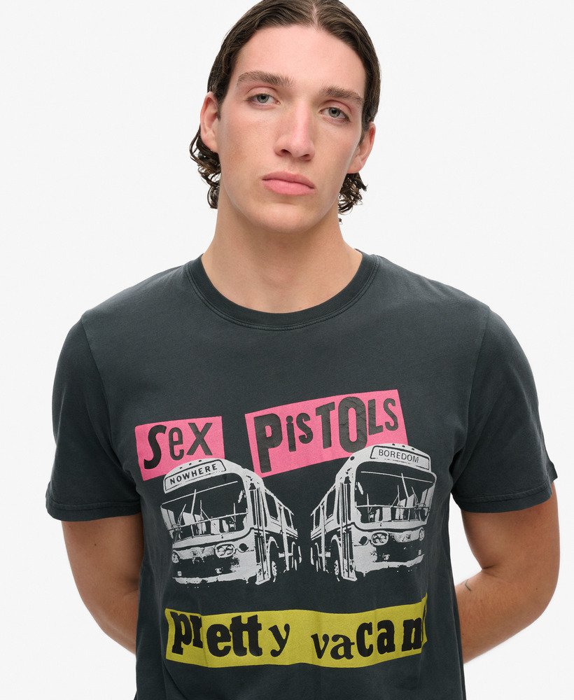 mens Sex Pistols x Superdry Limited Edition T-shirt in Heavy Back