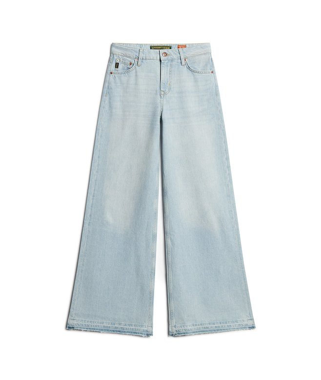 Raw Hem Wide Leg Flare Jeans