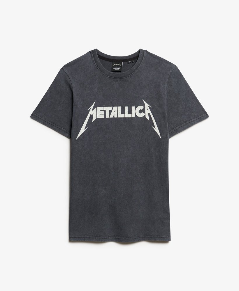 mens Metallica x Superdry Limited Edition Band T-Shirt in Mid