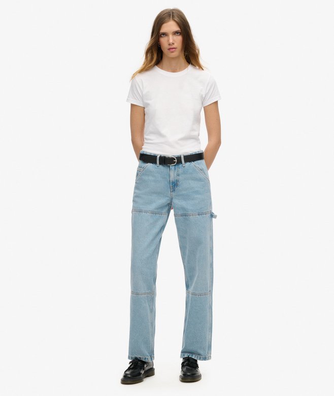 Mid Rise Denim Carpenter Jeans