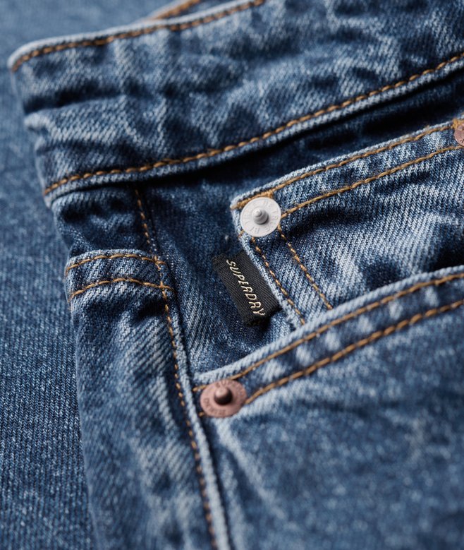 Mid Rise Straight Leg Jean