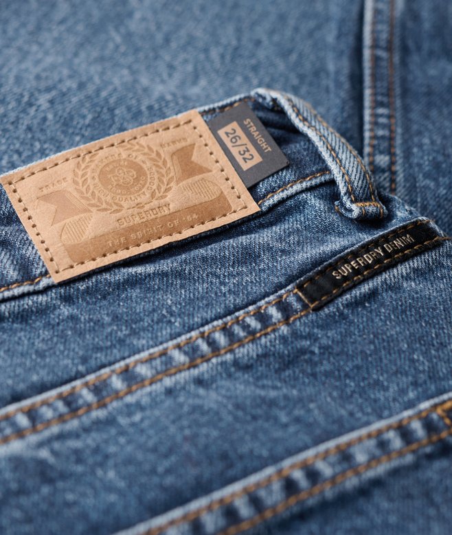 Mid Rise Straight Leg Jean