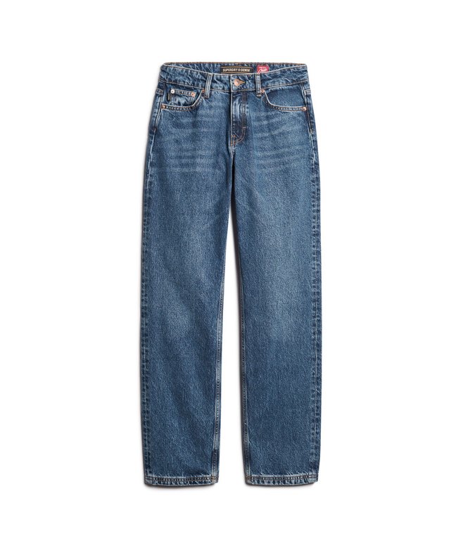 Mid Rise Straight Leg Jean