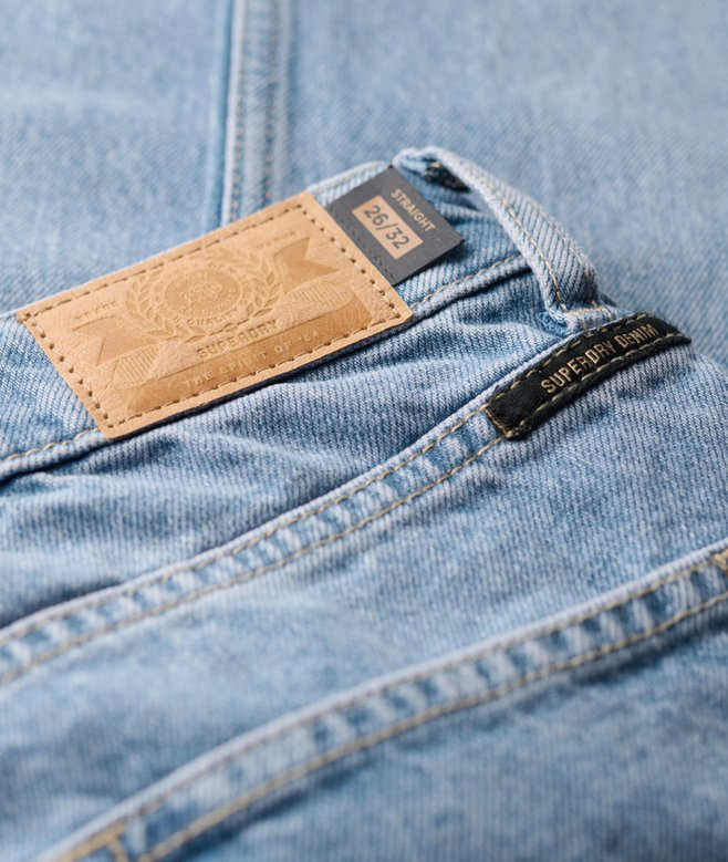 Mid Rise Straight Leg Jean