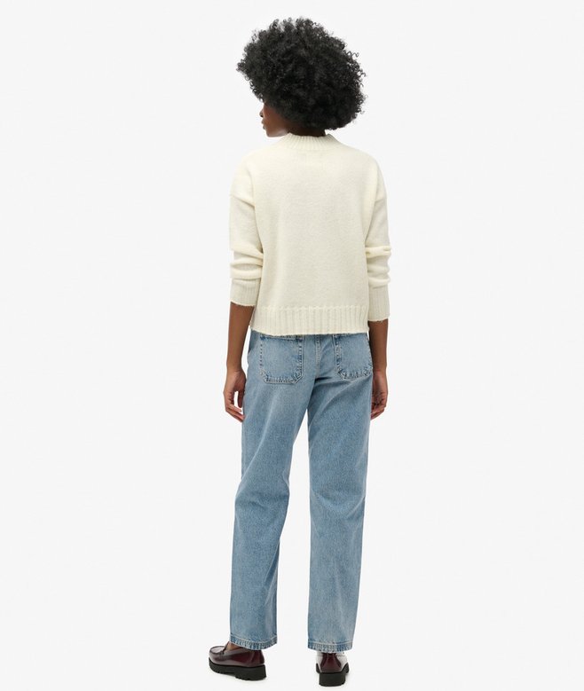 Mid Rise Straight Leg Jean