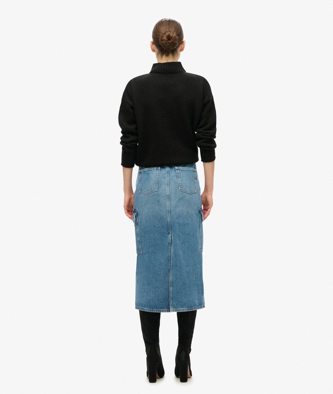 Denim Cargo Pocket Midi Skirt (2) 5 out of 5 stars, 2 reviews More Colours Available Price £32.49 Price reduced from £64.99 to You Save 50%