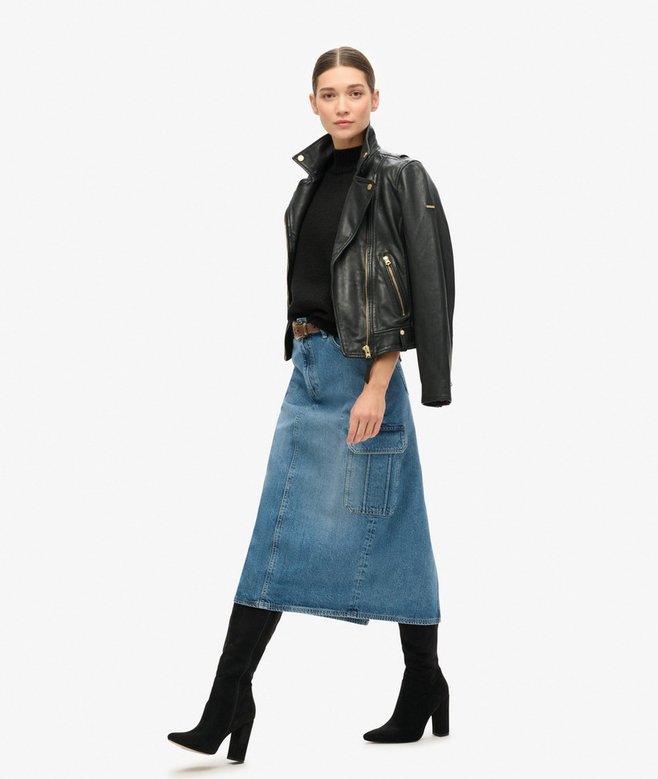 Denim Cargo Pocket Midi Skirt (2) 5 out of 5 stars, 2 reviews More Colours Available Price £32.49 Price reduced from £64.99 to You Save 50%
