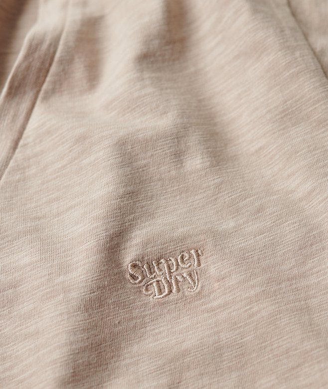 Slub Embroidered V-Neck T-Shirt