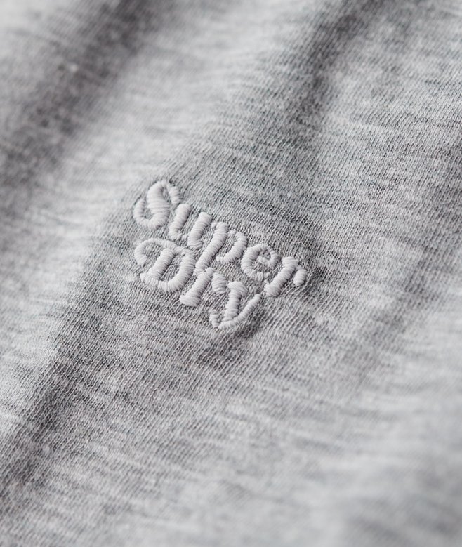 Slub Embroidered V-Neck T-Shirt