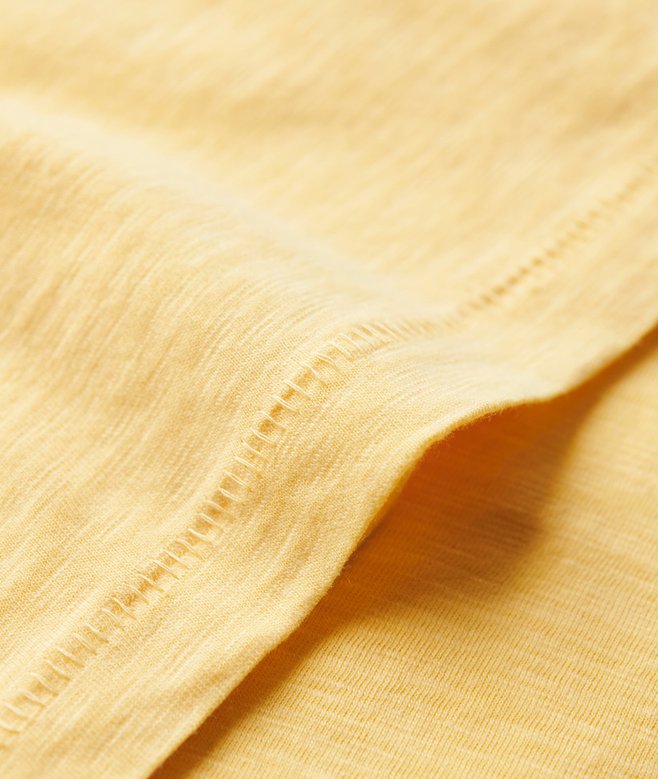 Slub Embroidered V-Neck T-Shirt