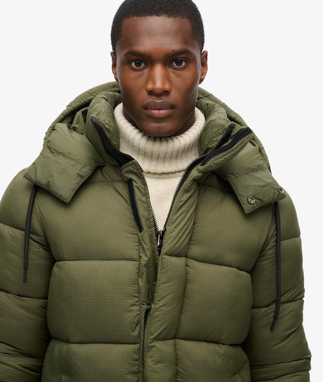 Ripstop Longline Puffer Coat