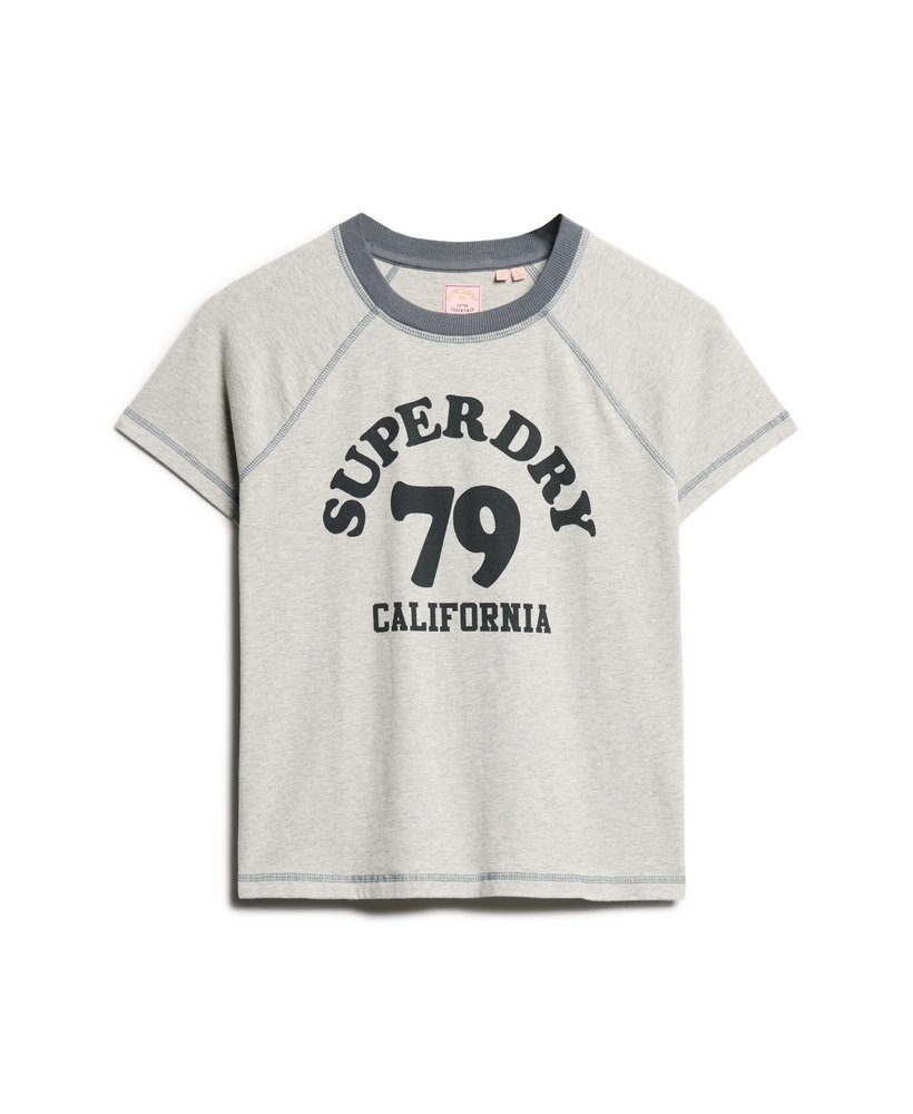 womens Athletic Essentials Raglan Graphic T-Shirt in GREY MARL