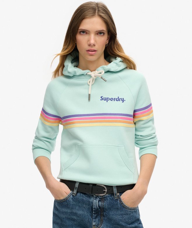 Damen Sale Superdry Hoodie Damen Regenbogen Strickpullover Gant Pullover  Regenbogen Hoodie Rainbow Stripe 2025