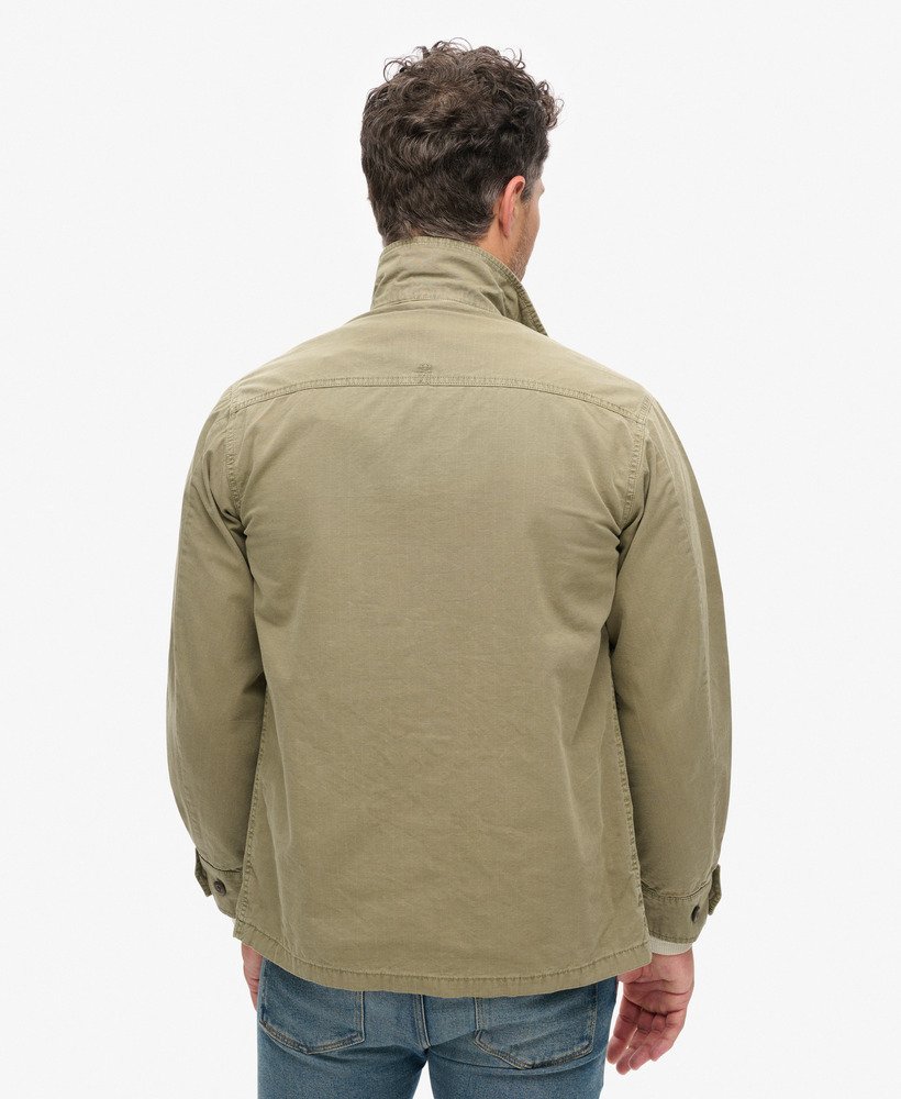 mens Military Overshirt Jacket in Dark Sage Green | Superdry CA-EN