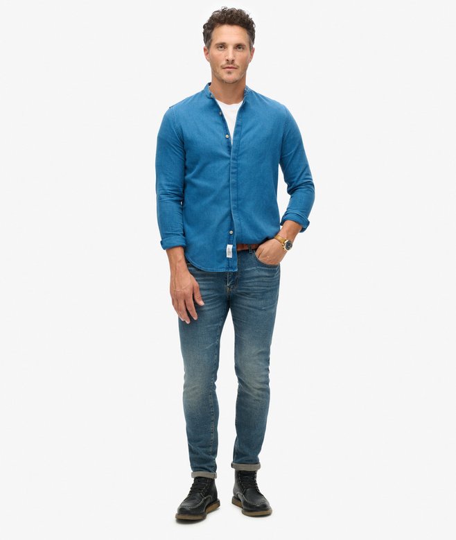 The Merchant Store - Henley Indigo Shirt
