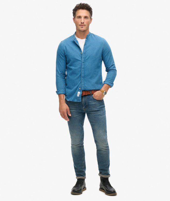 The Merchant Store - Henley Indigo Shirt