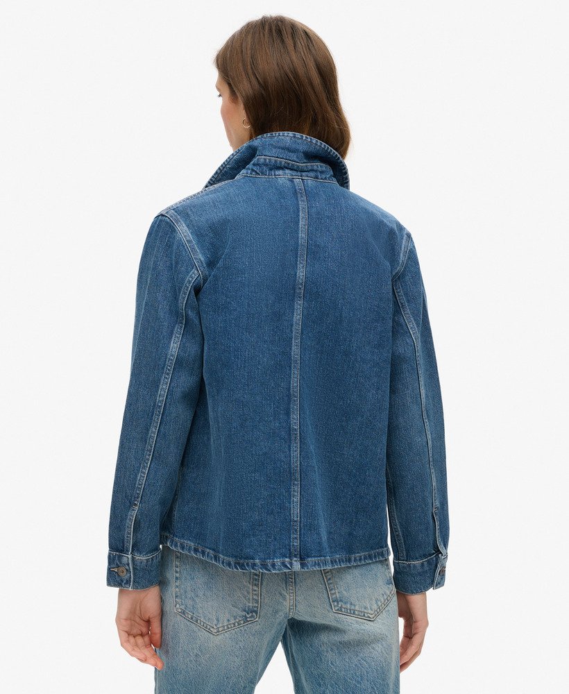 womens Denim Chore Jacket in Beverley Blue | Superdry CA-EN