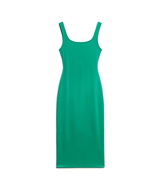 Square Neck Jersey Midi Dress
