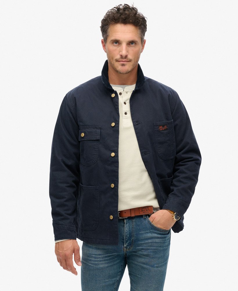mens Surplus Four Pocket Chore Jacket in Eclipse Navy | Superdry US