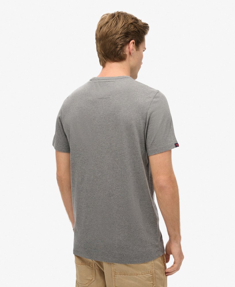 mens Vintage Athletic Short Sleeve T-Shirt in MID GREY MARL