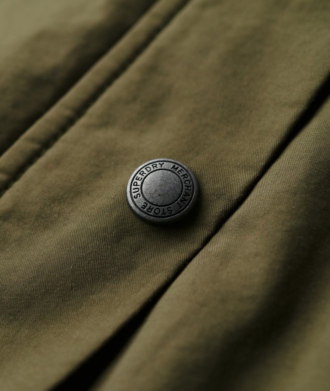 mens The Merchant Store Car Coat in Chive Green Superdry UK