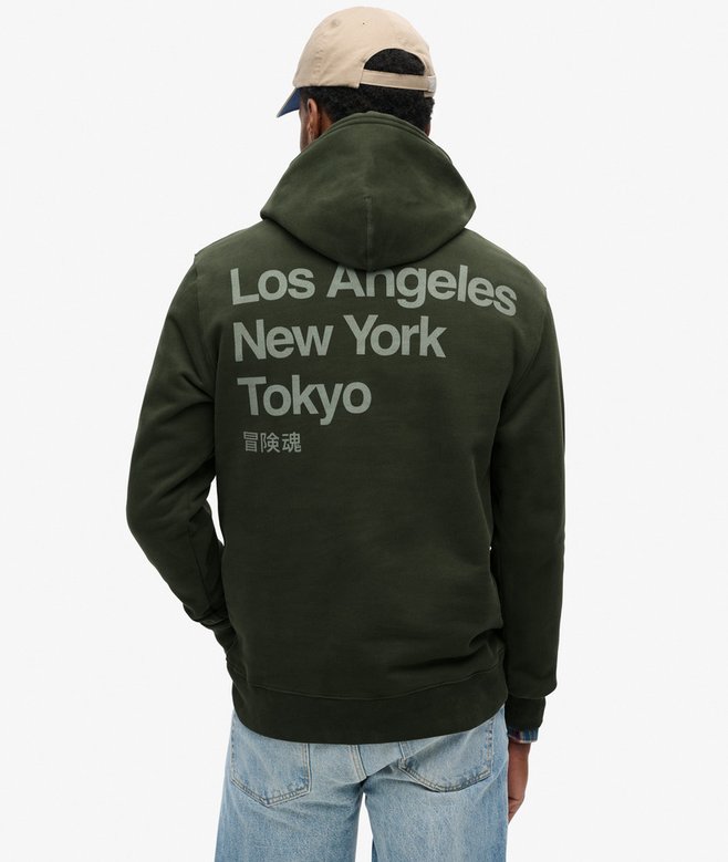 Core Logo City Loose Fit Hoodie