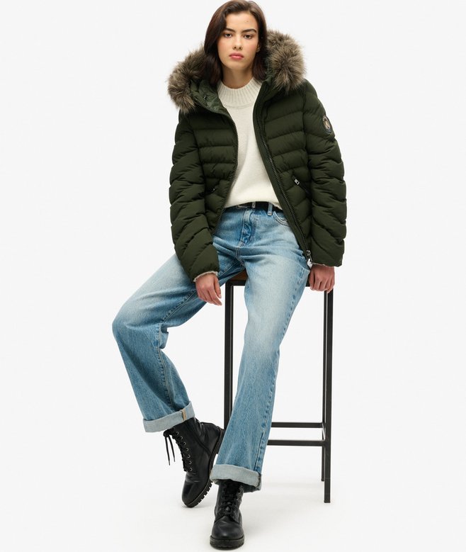 Fuji Faux Fur Hooded Padded Jacket