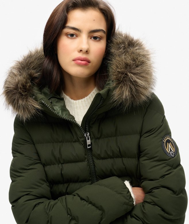 Fuji Faux Fur Hooded Padded Jacket