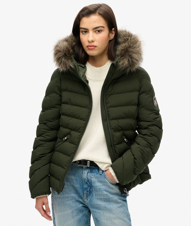 Fuji Faux Fur Hooded Padded Jacket