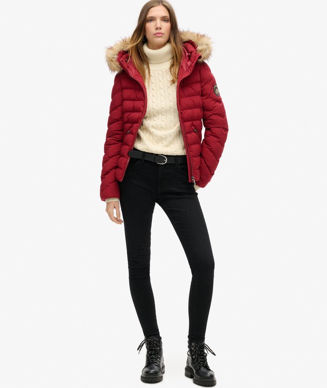 Fuji Faux Fur Hooded Padded Jacket