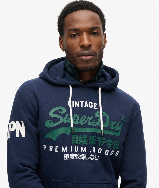 Organic Cotton Vintage Logo Hoodie