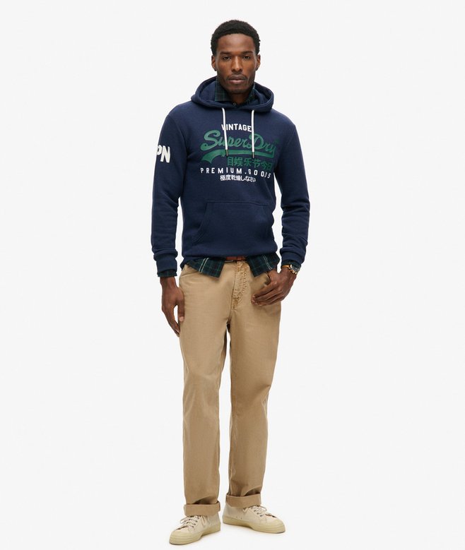 Organic Cotton Vintage Logo Hoodie