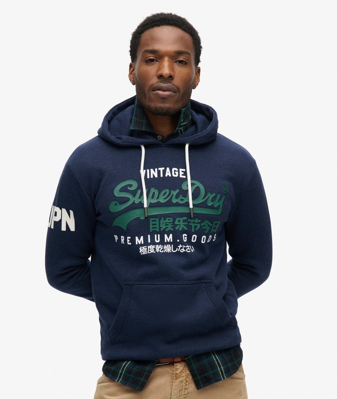 Organic Cotton Vintage Logo Hoodie