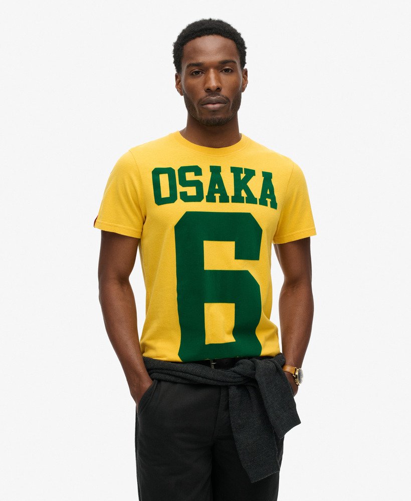 Superdry★大阪 グラフィックロゴ☆メンズＴシャツ NWT men's SUPERDRY / OSAKA 6 black & multi rainbow t-shirt