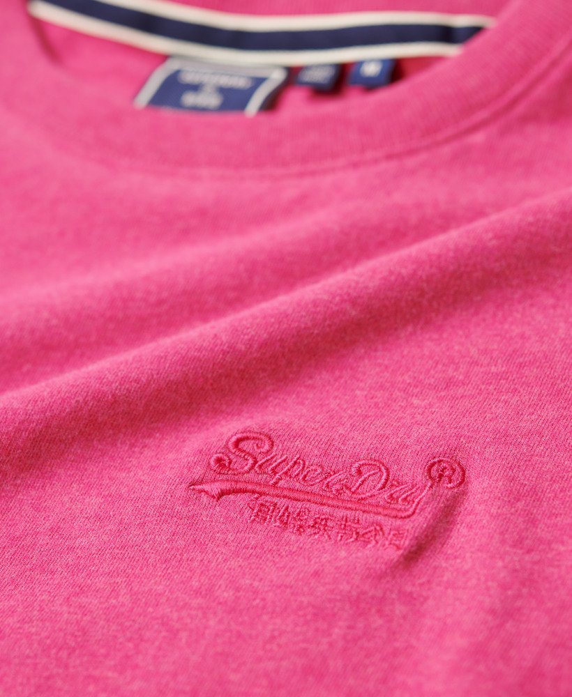Superdry★ピンクパープル・バック ロゴ☆メンズTシャツ mens Organic Cotton Essential Logo T-Shirt in Magenta Marl