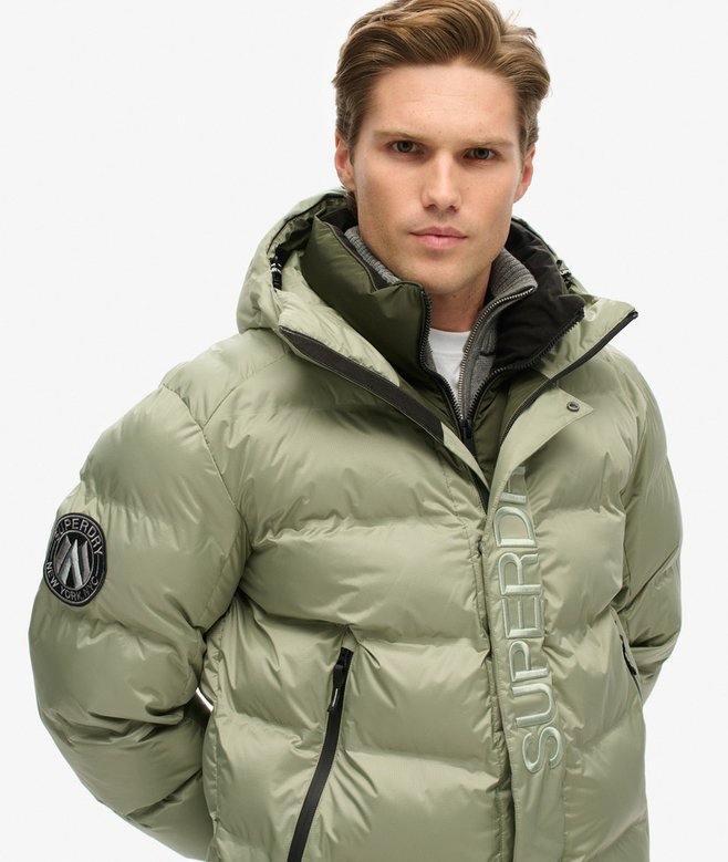 Hooded City Graphic Puffer Jacket