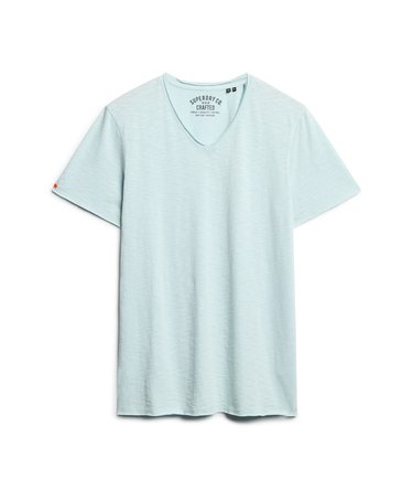 Raw Edge T-shirt van slubgaren met V-hals Image 6