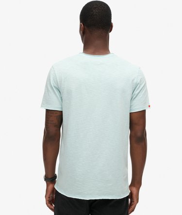 Raw Edge T-shirt van slubgaren met V-hals Image 4