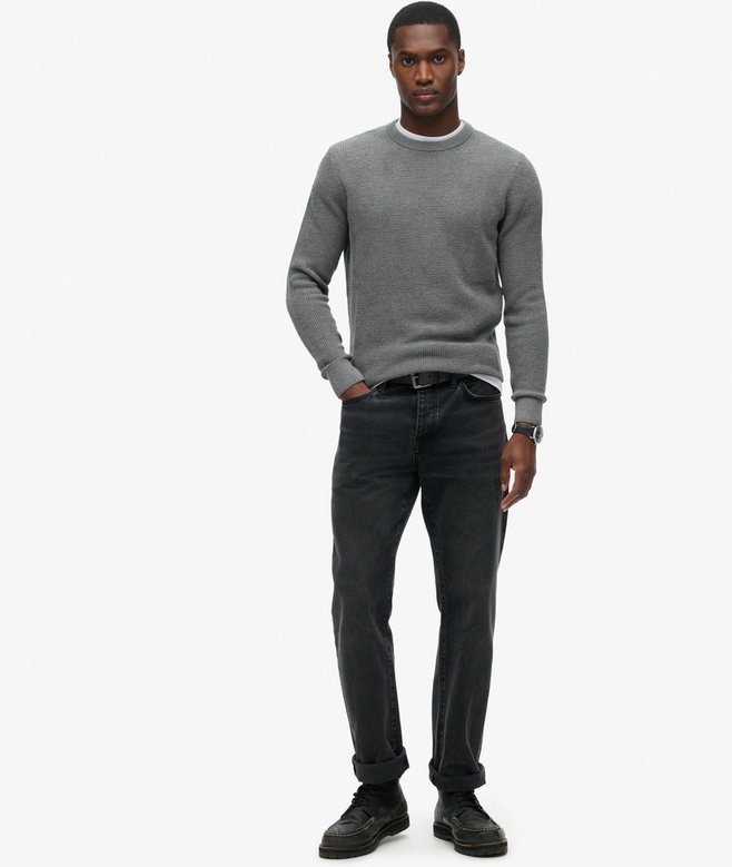 Textured Crew Knitted Jumper