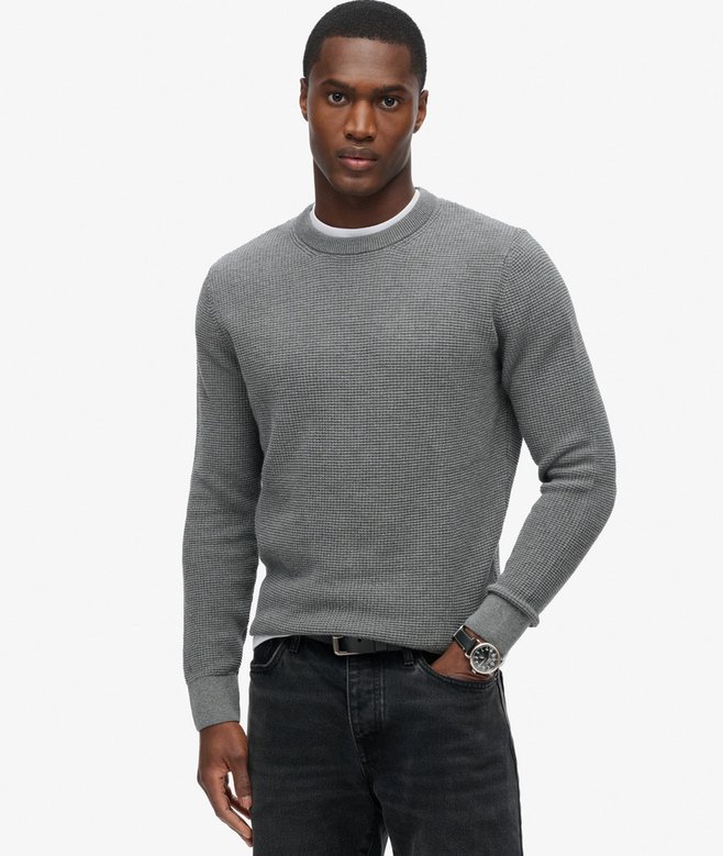 Textured Crew Knitted Jumper