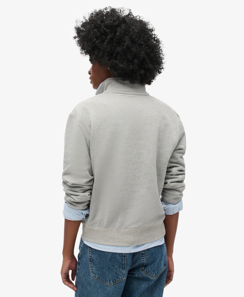 womens Athletic Essentials Half Zip Sweatshirt in GREY MARL