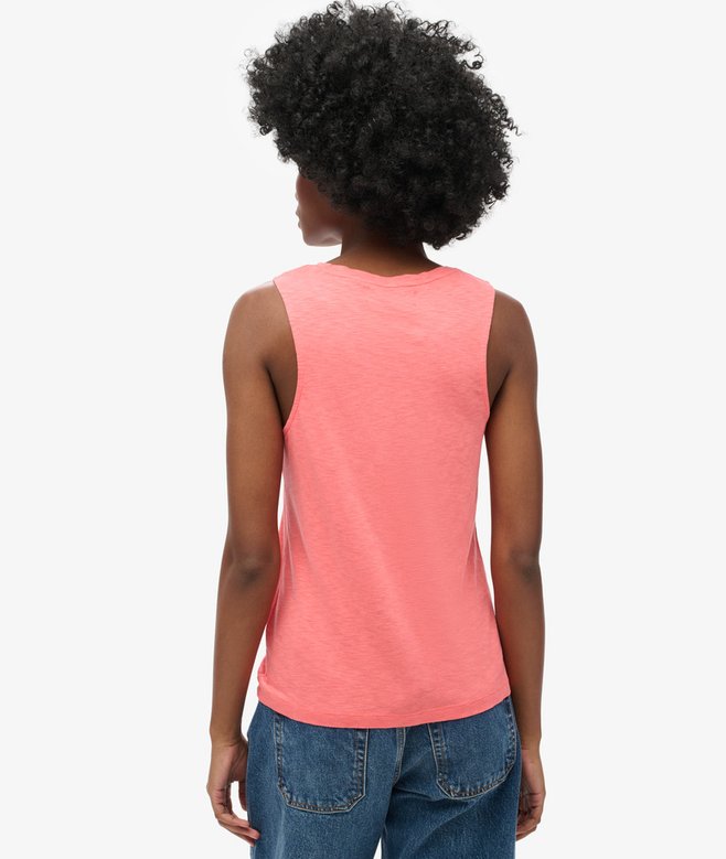 Latte Faux Suede Fringe Scoop Neck Tank Top main image 0
