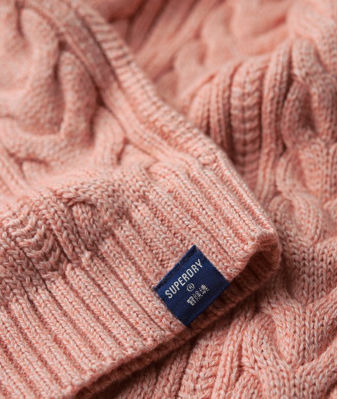 Pull Capuche Superdry Femme – Rose – Taille UK 10 / S – Coton – Occasion