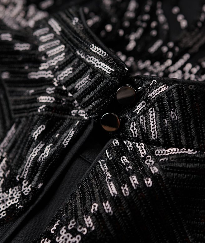 Fringe Sequin A Line Mini Dress