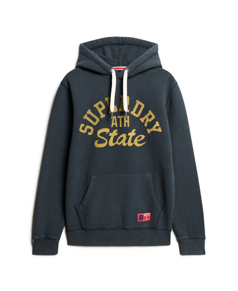 mens Track & Field Graphic Hoodie in Eclipse Navy | Superdry US