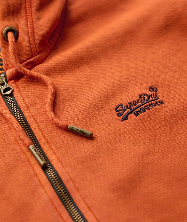 Essential Logo Washed Zip Hoodie