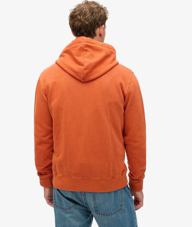 Essential Logo Washed Zip Hoodie