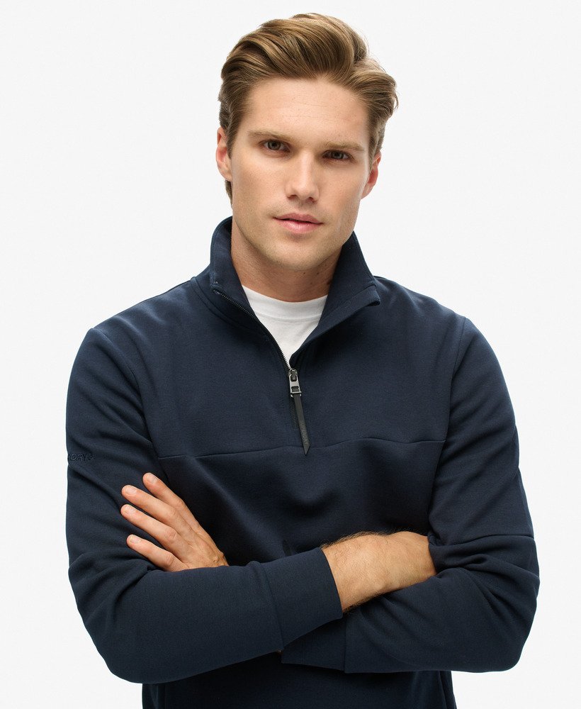 mens Tech Loose Half Zip Sweatshirt in DEEP NAVY | Superdry US